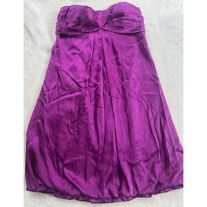 Cache Womens Mini Strapless Twist Front Dress Violet Jewel Purple Size 4 EUC‎